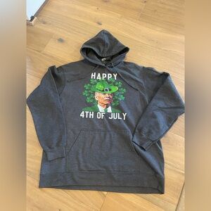 Gray 4th of July Graphic Hoodie